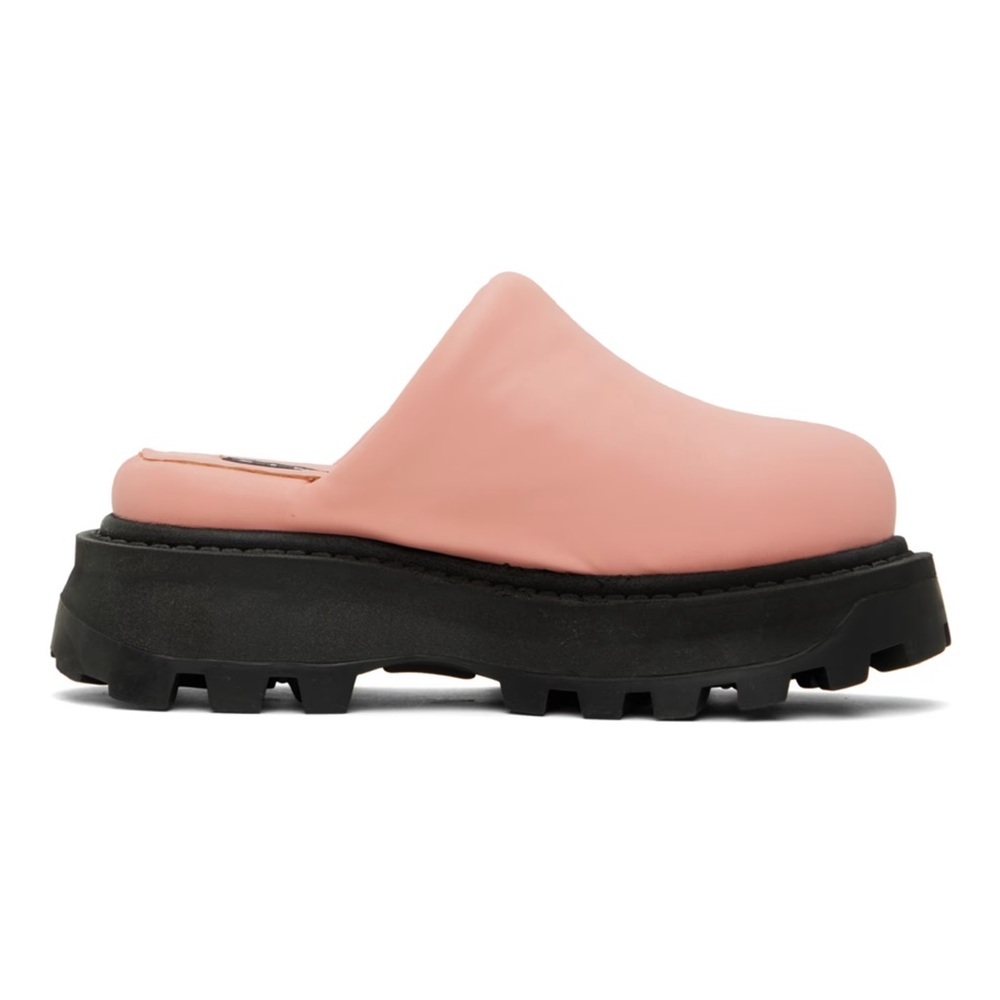 Simon Miller Pink Grip Bubble Clog Mule Platform Shearling Size 37 EU 7 US